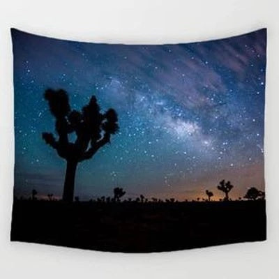 Starry Night Plush Tapestry – Elegant European Wall Décor