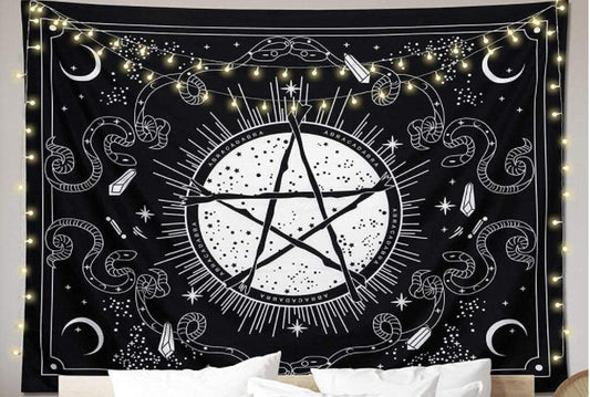 Home Decor Wall Tapestry – Sun, Moon & Star Design