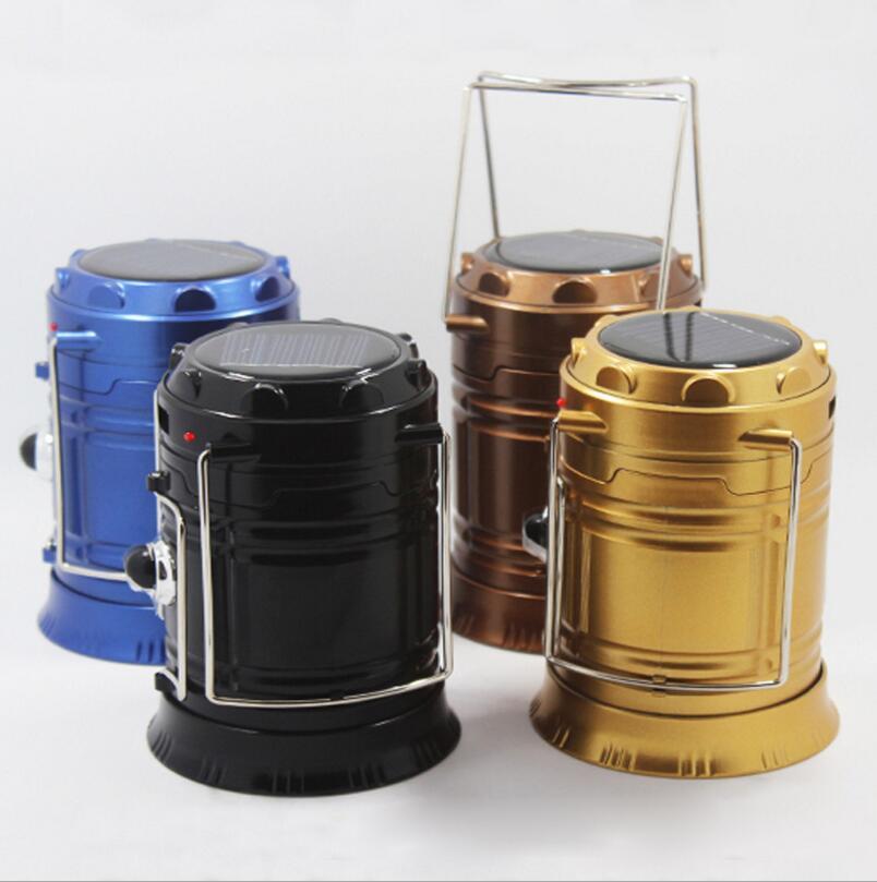 LED Solar Camping Lantern – Collapsible Waterproof USB Rechargeable Light