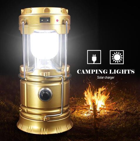 LED Solar Camping Lantern – Collapsible Waterproof USB Rechargeable Light