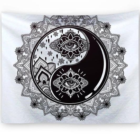 Yin Yang Plush Tapestry – European Classical Wall Hanging Home Décor