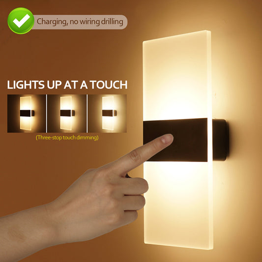 Indoor USB Rechargeable Wall Lamp – Modern Sensing LED Light