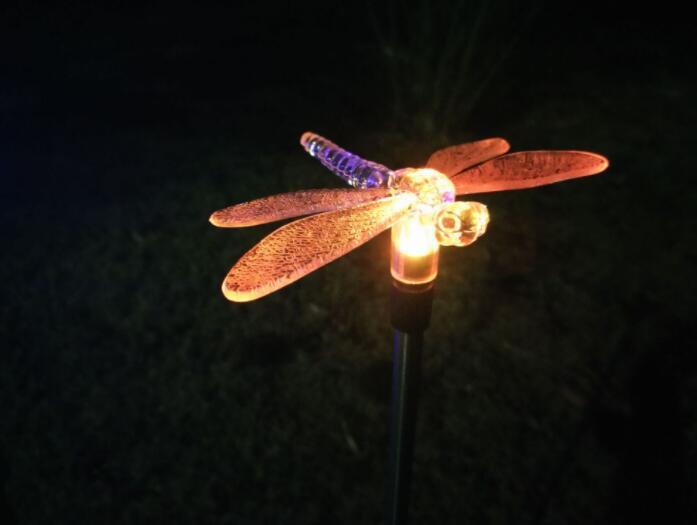 LED Solar Garden Light – Color Changing Waterproof Dragonfly & Butterfly Lawn Lamp