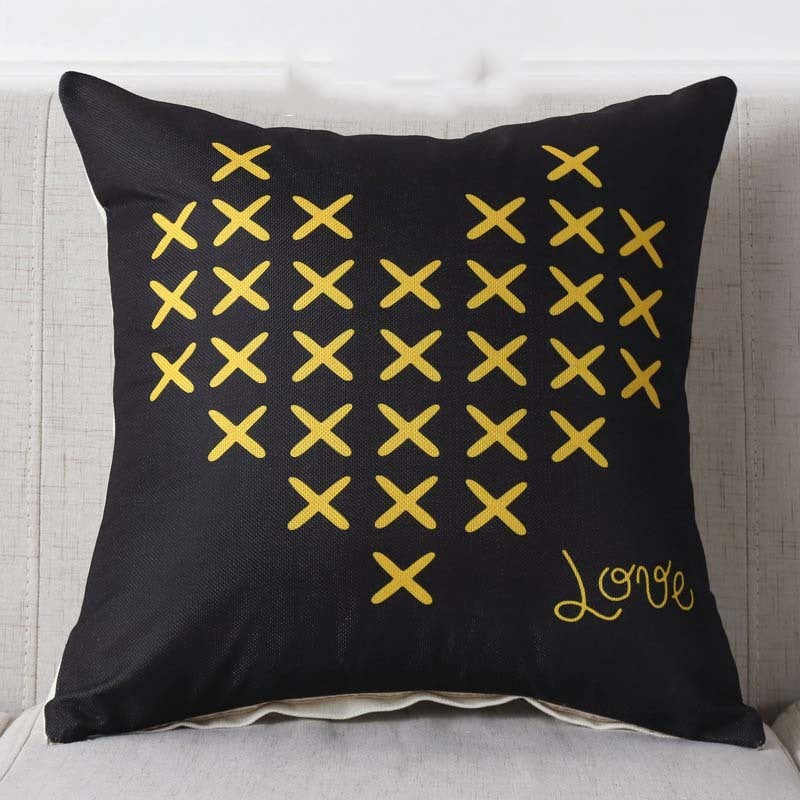 Simple Geometric Retro Pillow Pillowcase