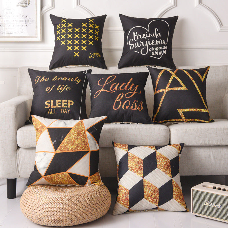 Simple Geometric Retro Pillow Pillowcase