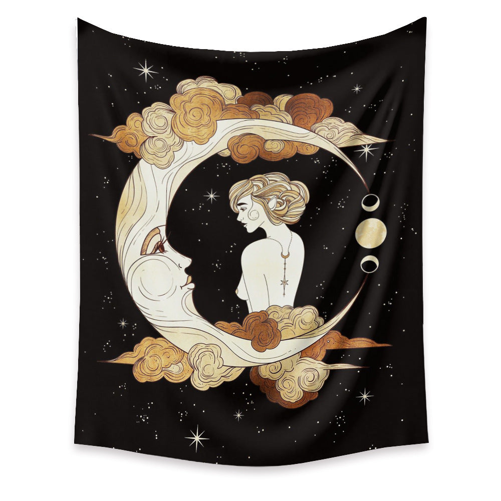 Moon Phase Wall Tapestry – Nordic Style Home Decor Hanging Cloth