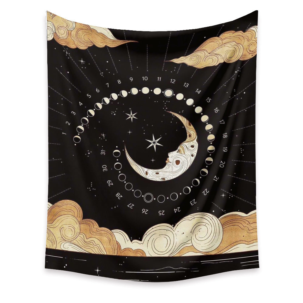 Moon Phase Wall Tapestry – Nordic Style Home Decor Hanging Cloth