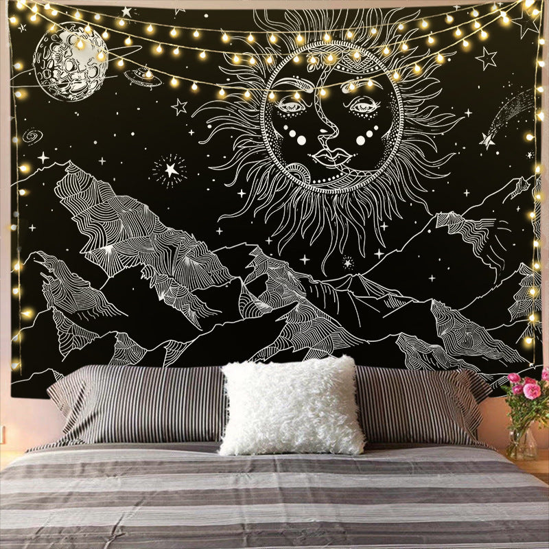 Tarot Sun & Moon Tapestry – Mystical Wall Hanging for Home & Bedroom Decor