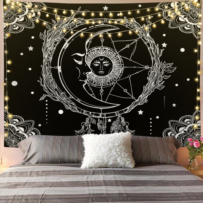 Tarot Sun & Moon Tapestry – Mystical Wall Hanging for Home & Bedroom Decor