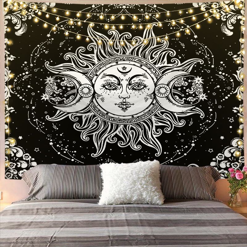 Tarot Sun & Moon Tapestry – Mystical Wall Hanging for Home & Bedroom Decor