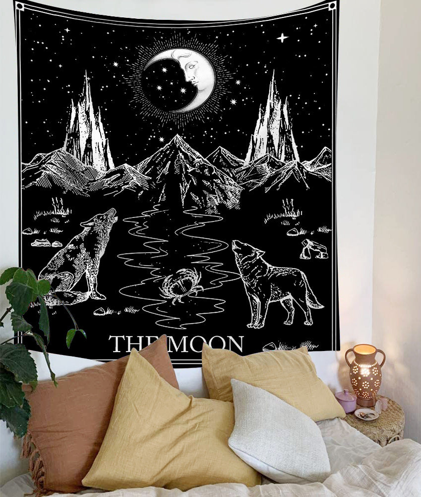 Tarot Sun & Moon Tapestry – Mystical Wall Hanging for Home & Bedroom Decor