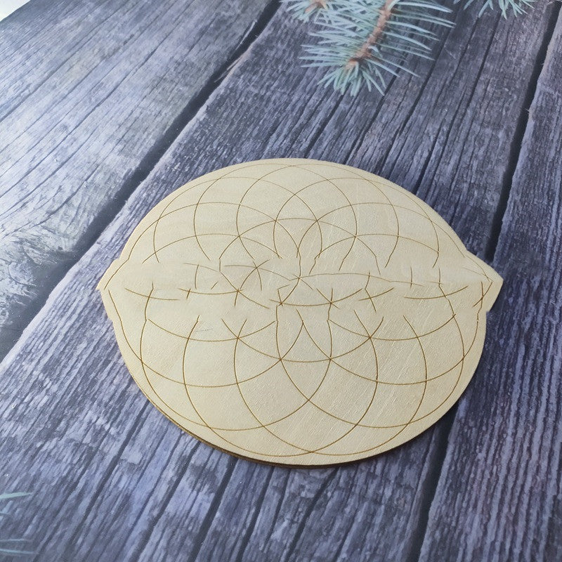 Hollow Eco-Friendly Wooden Coaster Processing Creative Wooden Coaster