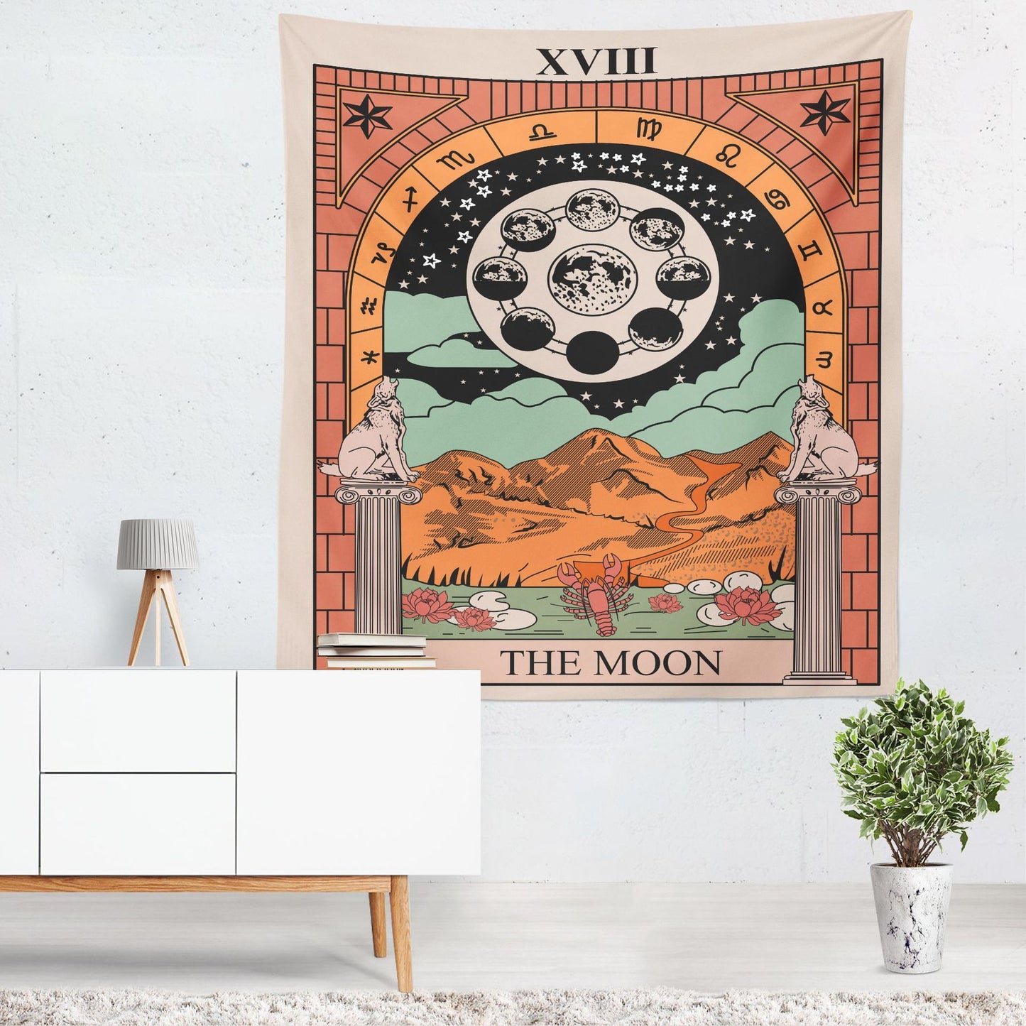 Tarot Tapestry – The Sun, The Moon & The Star Wall Hanging Decor