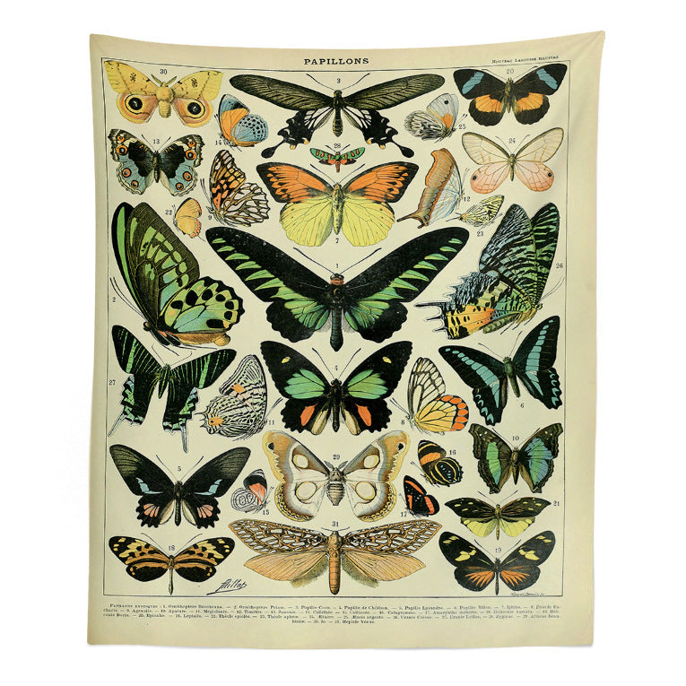 Botanical Wildflower Tapestry – Boho Hippie Wall Hanging & Home Decor