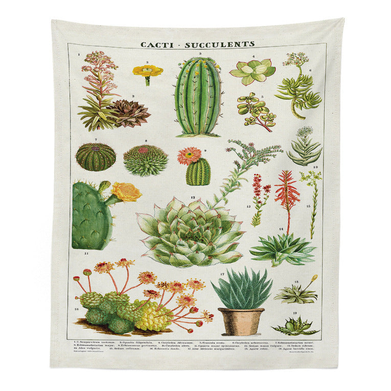 Botanical Wildflower Tapestry – Boho Hippie Wall Hanging & Home Decor
