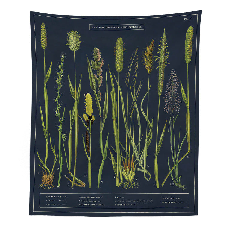 Botanical Wildflower Tapestry – Boho Hippie Wall Hanging & Home Decor