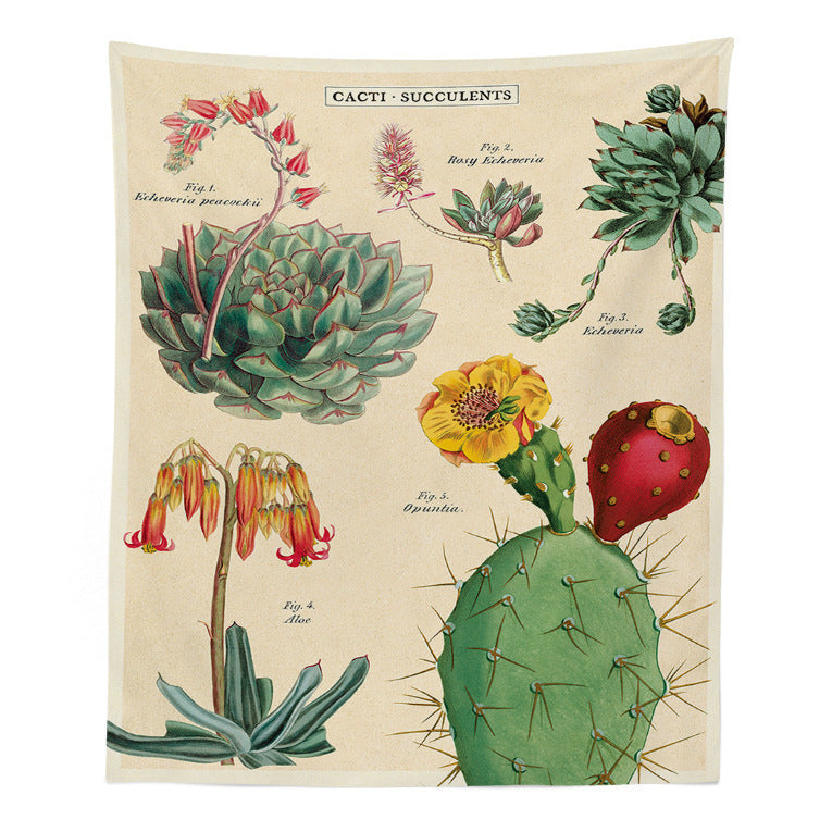 Botanical Wildflower Tapestry – Boho Hippie Wall Hanging & Home Decor