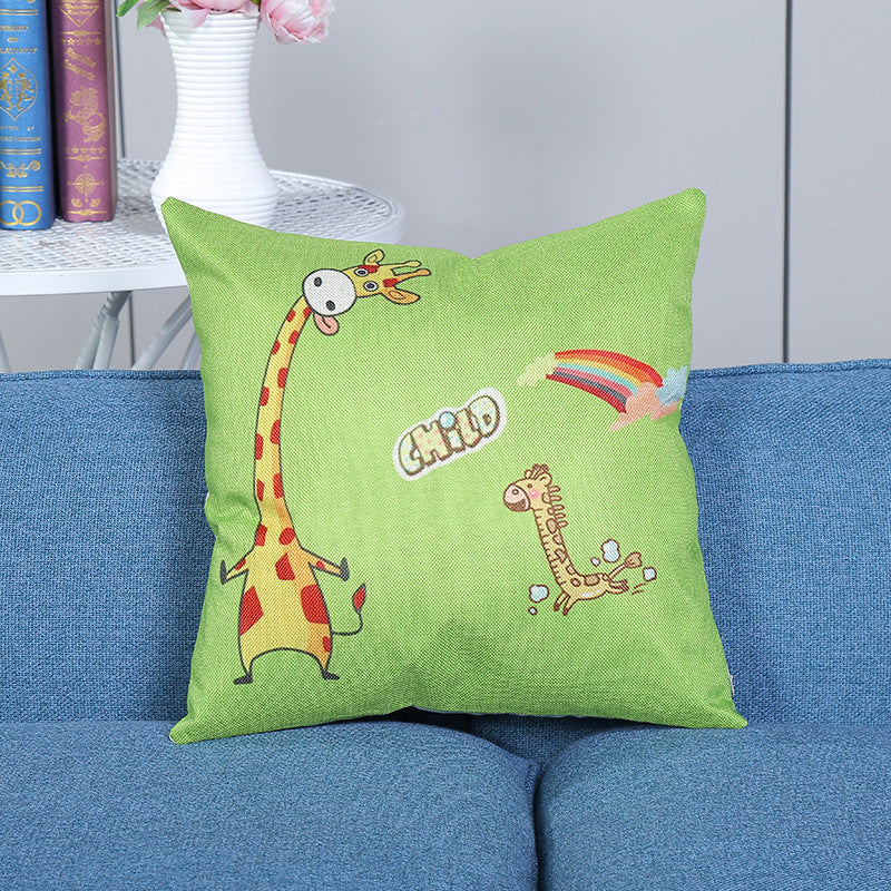 British Style Square Pillow Personality Fawn Home Sofa Cushion