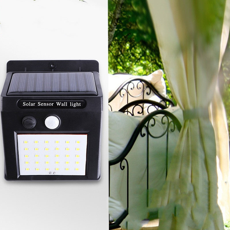 Solar Outdoor Garden Lamp – LED Sensor Light with Motion Detection
