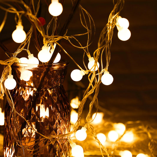 LED Lantern Ball Light String – Small Frosted Bulb Decorative Lights