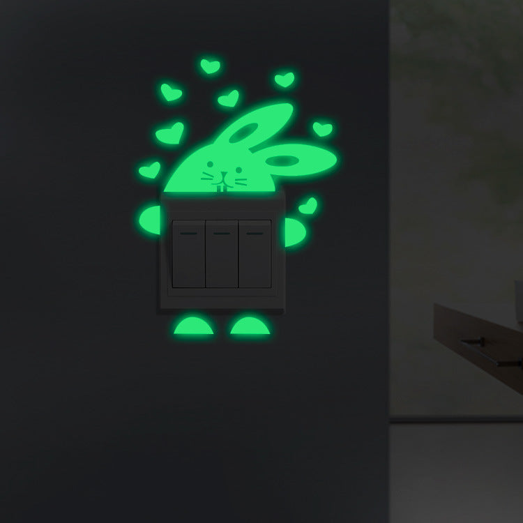 Luminous Wall Stickers Love Rabbit Luminous Wall Stickers