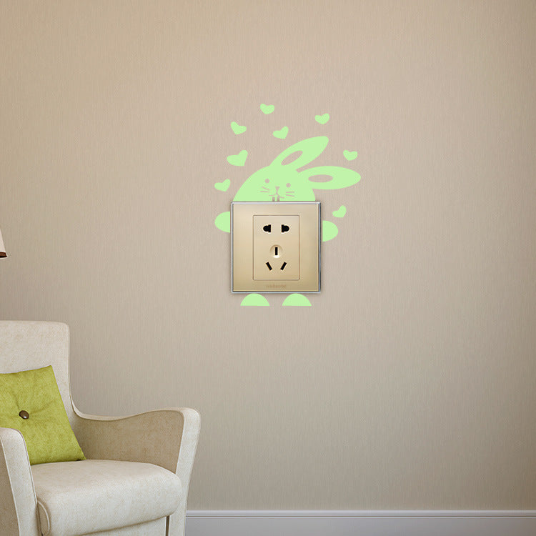 Luminous Wall Stickers Love Rabbit Luminous Wall Stickers