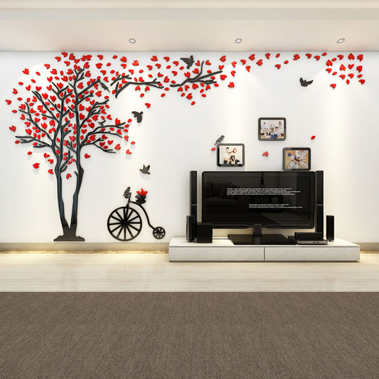 Mirror Creative 3D Crystal Acrylic Stereo Wall Stickers Living Room TV Background Wall Stickers