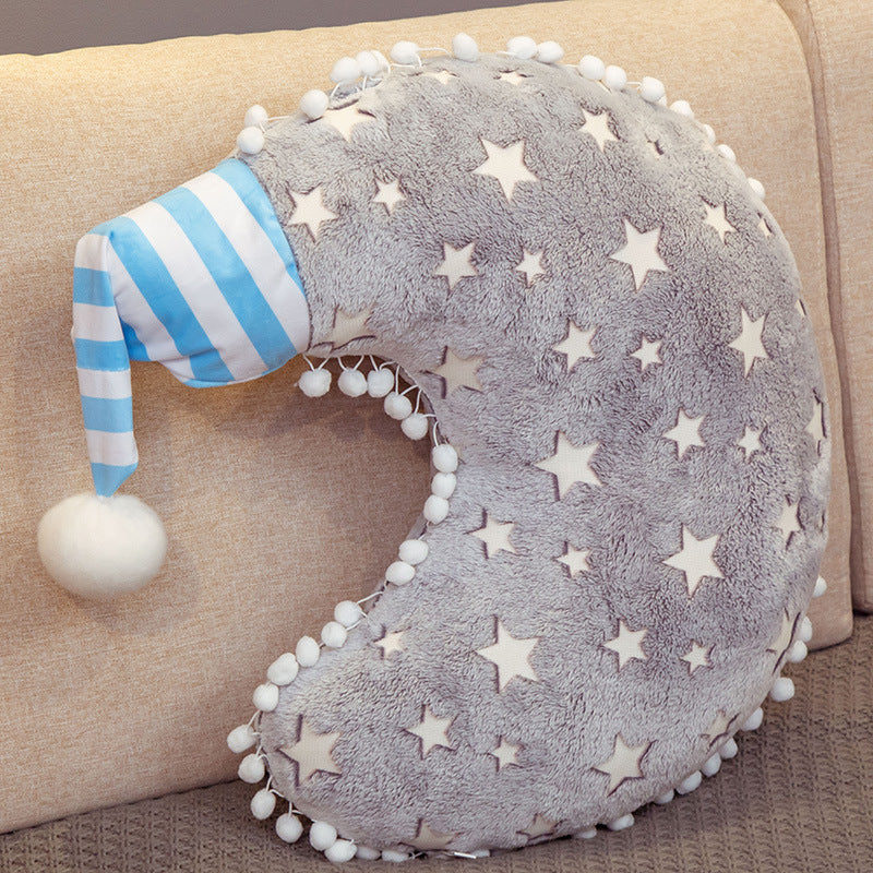 Creative Luminous Stars, Moon And Clouds Pillow, Plush Toys Wholesale