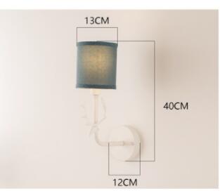 Nordic Wrought Iron Antler Wall Lamp – Bedside, Aisle, Living Room & Hotel Lighting