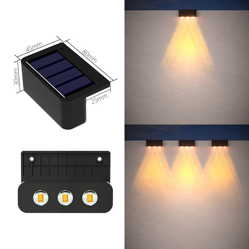 LED Aisle Fence Light Solar Energy Wall Lamp – Abstract Design, Outdoor Rainproof