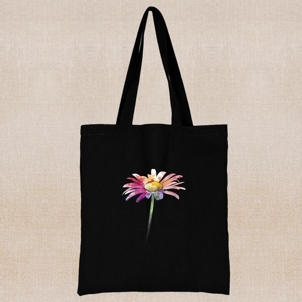 Canvas Shopping Bag Daisy Print Handheld Eco