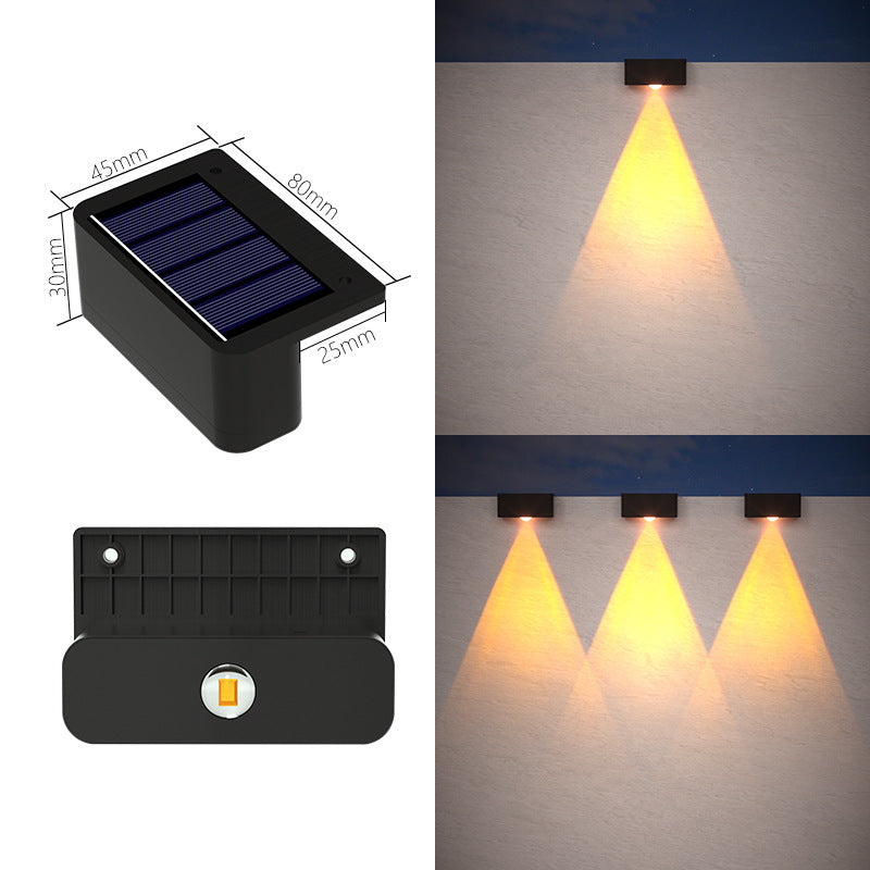 LED Aisle Fence Light Solar Energy Wall Lamp – Abstract Design, Outdoor Rainproof