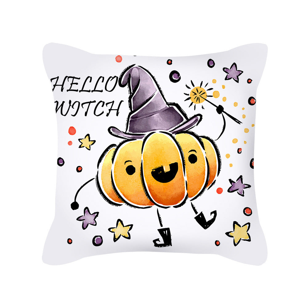 Pumpkin Cute Ghost Peach Skin Halloween Pillowcase Amazon Home Pillowcase Cushion Cover