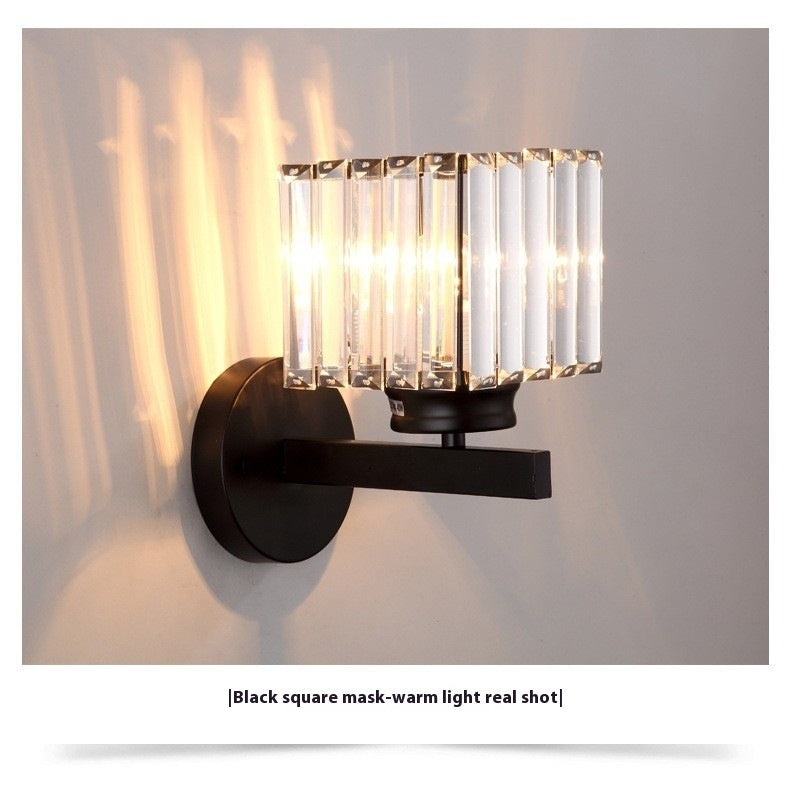 American Crystal Wall Lamp – Simple Post-modern Style for Living Room