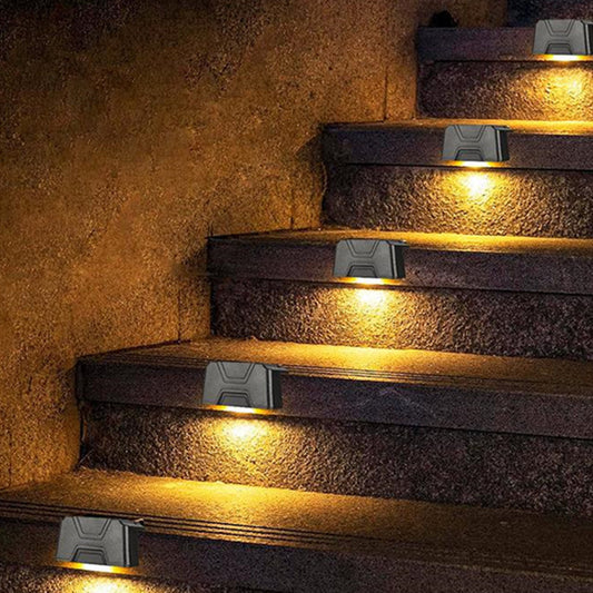 Solar Outdoor Step Railing Stair Light – Weatherproof Modern Design, Easy Installation