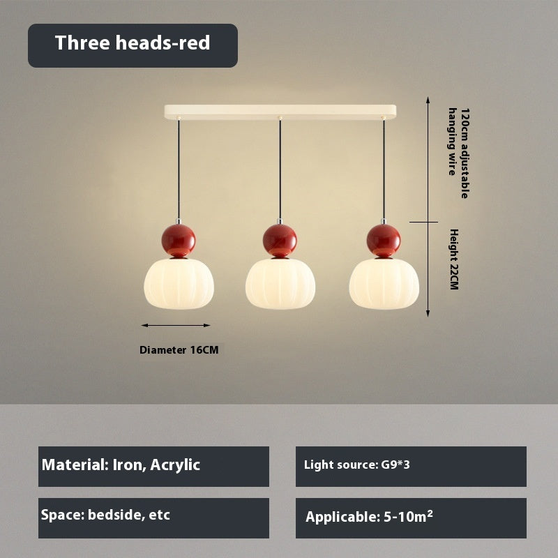 Creative Pumpkin Chandelier – Nordic Style Bedroom & Dining Room Lamp