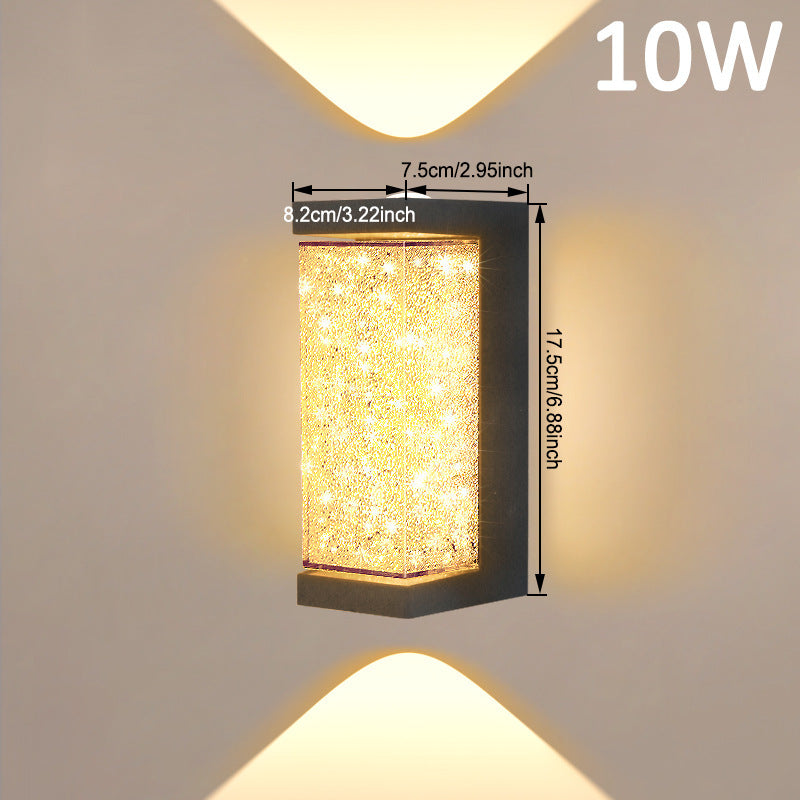 Modern Minimalist Crystal Wall Lamp – Round & Square Designs, Warm and White Light