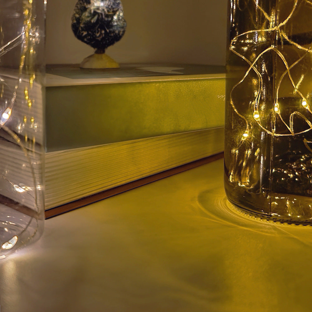 Solar Bottle Cap Lamp – Copper Wire String, Decorative LED Lights