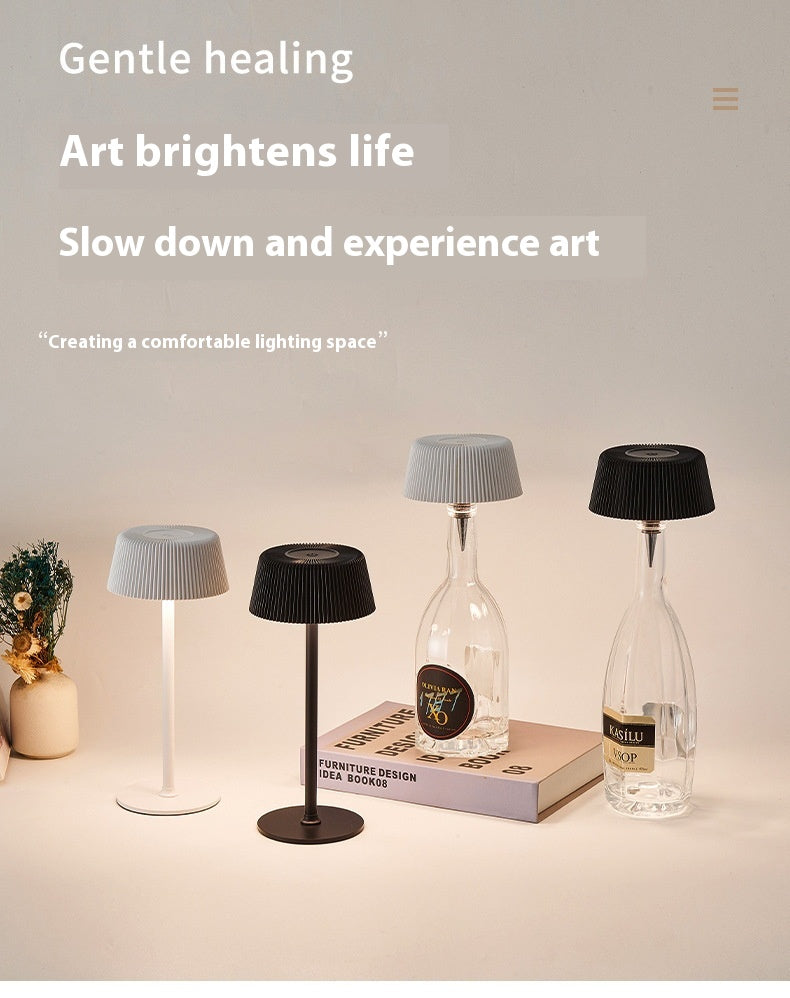 USB Charging Wireless Dining Table Ambient Light – Modern Pleated Design