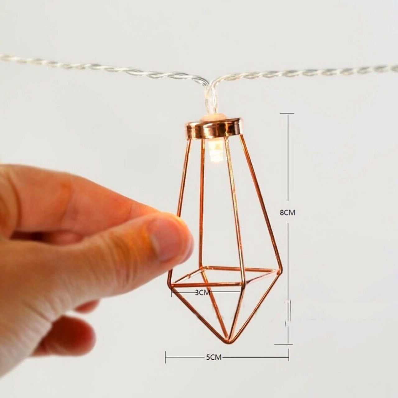 Wrought Iron Water Diamond Light String – Warm White Decorative LED