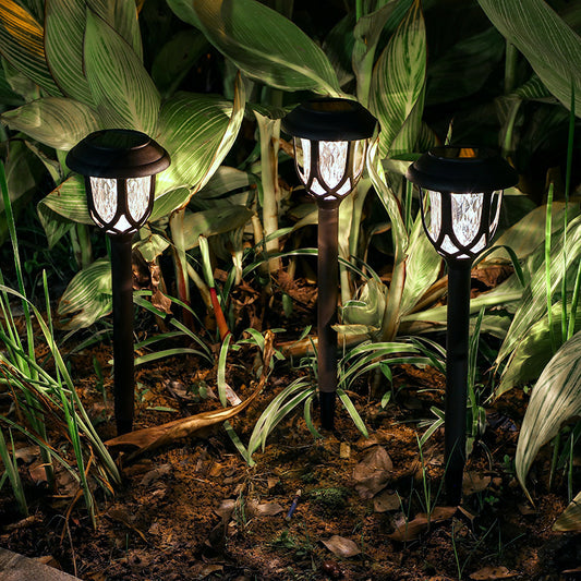 Outdoor Solar Lawn Garden Lamp – Coffee Style LED Decorative Light, Inductive Switch