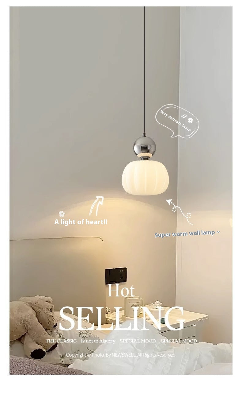 Creative Pumpkin Chandelier – Nordic Style Bedroom & Dining Room Lamp