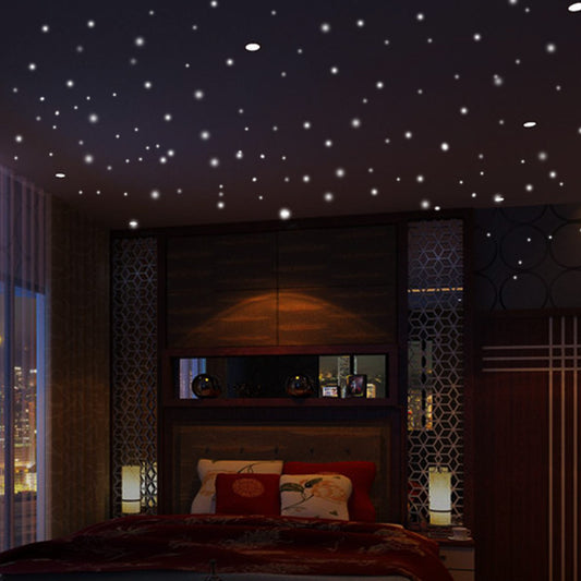Bedroom And Living Room Decoration Luminous Dot Moon Wall Sticker