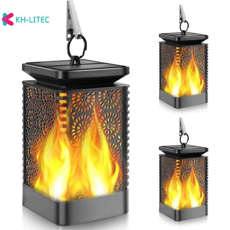 Solar Hanging Flame Torch Lights – Waterproof Outdoor Garden Lamps