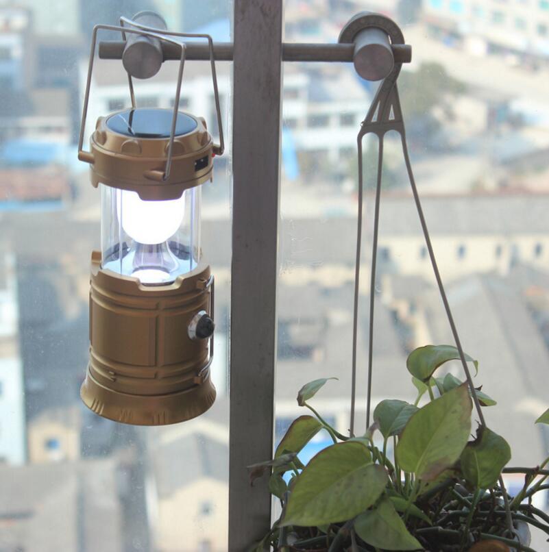 LED Solar Camping Lantern – Collapsible Waterproof USB Rechargeable Light