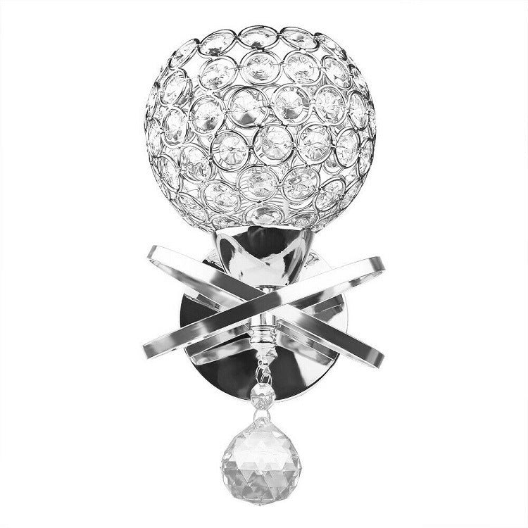 Elegant Crystal Wall Lamp – Creative Bedside Lighting for Bedrooms & Corridors