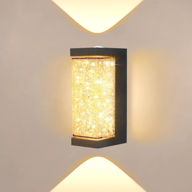 Modern Minimalist Crystal Wall Lamp – Round & Square Designs, Warm and White Light