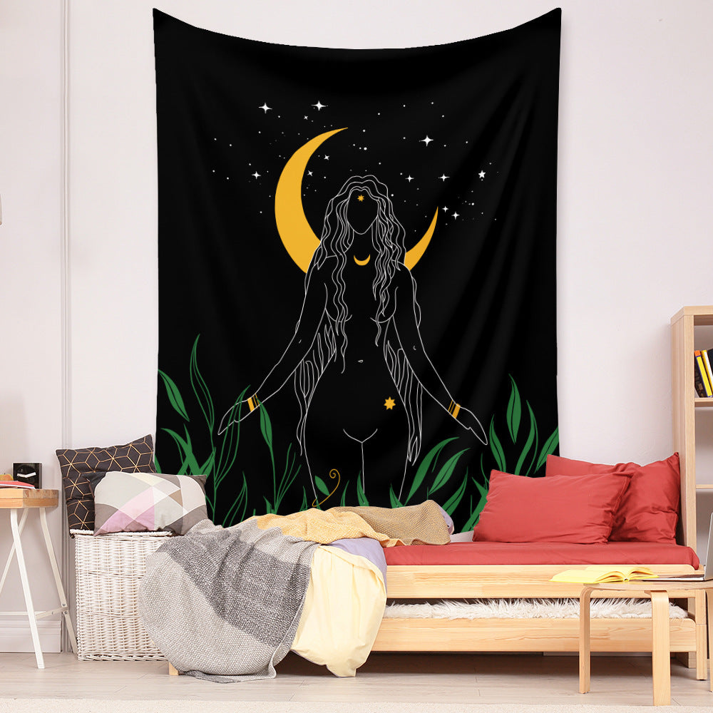 Nordic Boho Room Decor Background Cloth Tapestry – Machine Woven Polyester