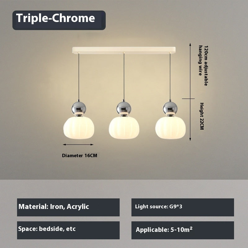 Creative Pumpkin Chandelier – Nordic Style Bedroom & Dining Room Lamp