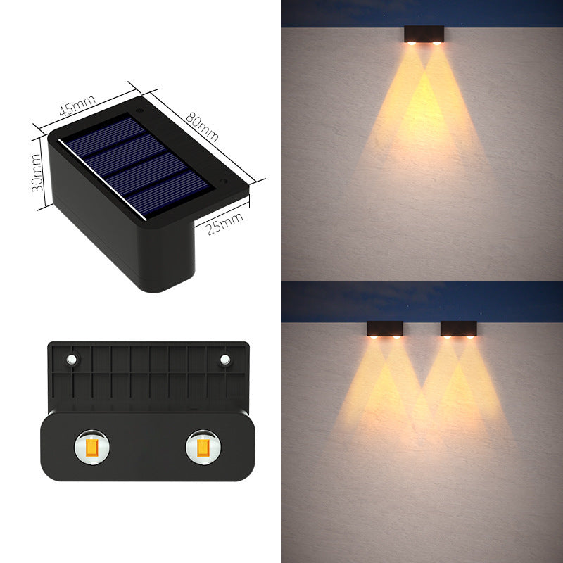 LED Aisle Fence Light Solar Energy Wall Lamp – Abstract Design, Outdoor Rainproof